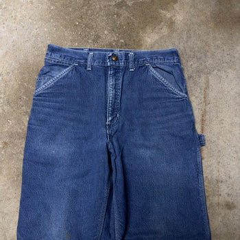 1990s CARHARTT FADED LINED DENIM CARPENTER JEANS