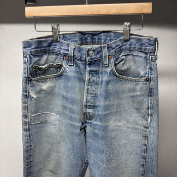 1980s Levi's 501 Thrashed Distressed Jeans - Made in USA