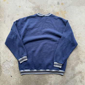 1990s WILSON ATHELTICS FADED BLUE LOGO CREWNECK