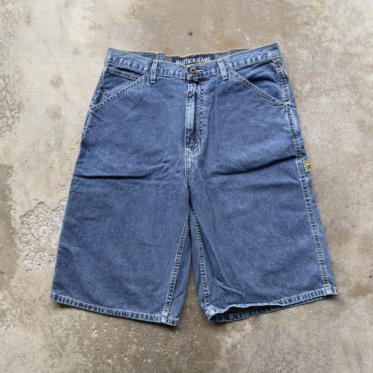 2000S Y2K NAUTICA BAGGY DENIM CARPENTER SKATER JEAN SHORTS