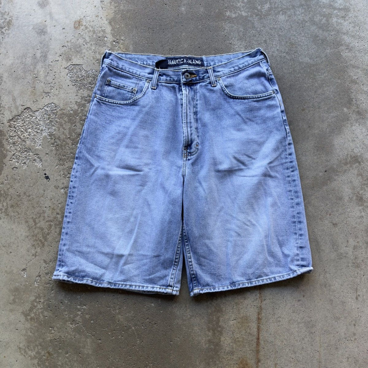 2000s NAUTICA BAGGY FADED DENIM JEAN SHORTS JORTS