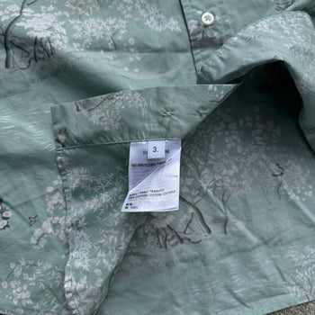 THOM BROWN GREEN COTTON POPLIN TOILE SHIRT