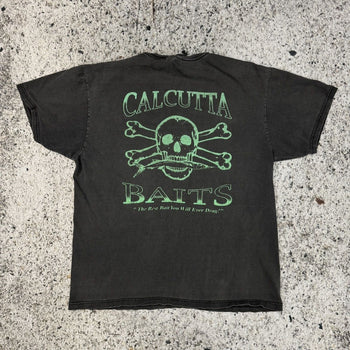 2000s Faded Thrashed Skull Bait & Tackle Tee