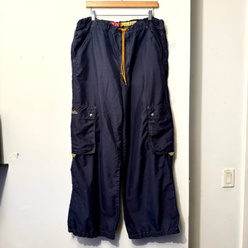 1990s KIKWEAR BAGGY NYLON CARGO RAVER PANTS