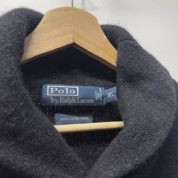 Vintage 2000s Polo Ralph Lauren Lambswool Buckle Shawl Sweater
