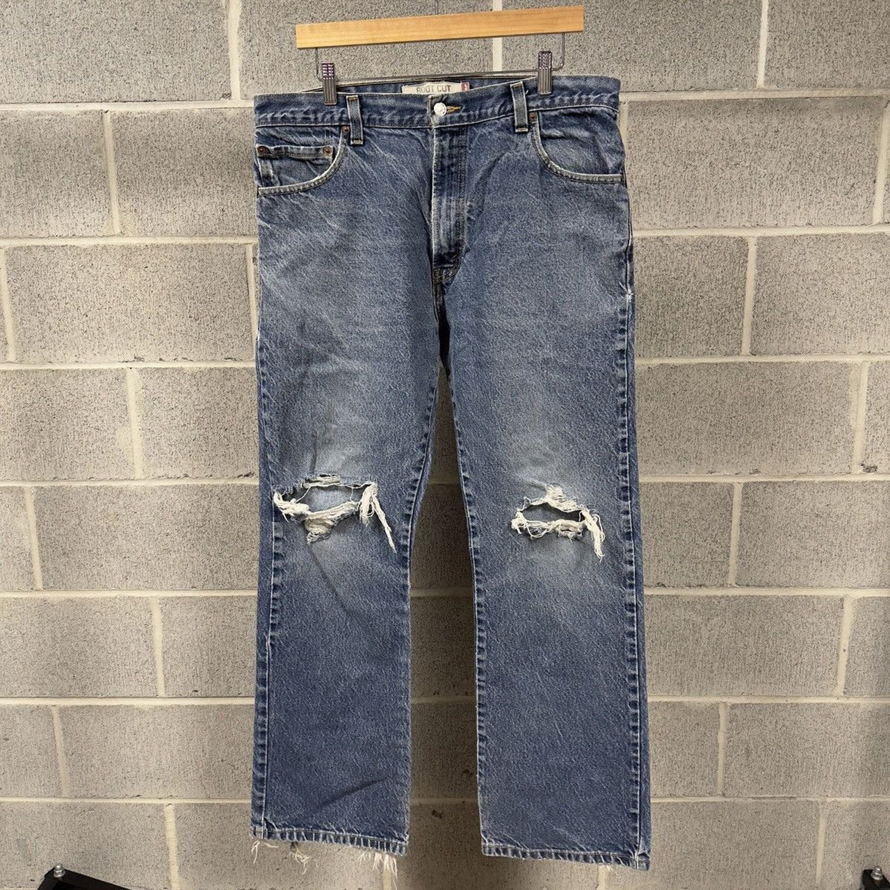 2000s Levi's 517 Thrashed Faded Distressed Flare Jeans