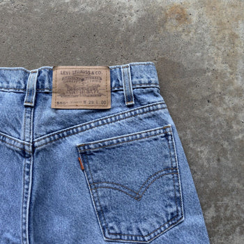 1990s LEVI’S 550 ORANGE TAB BAGGY DENIM SKATER JEAN SHORTS JORTS