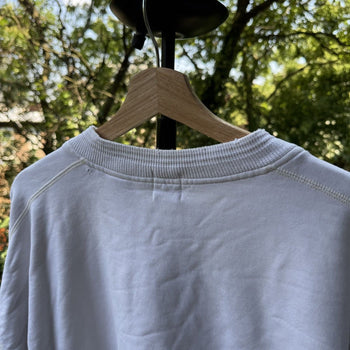 2000s Gap Thrashed White Henley Sweatshirt