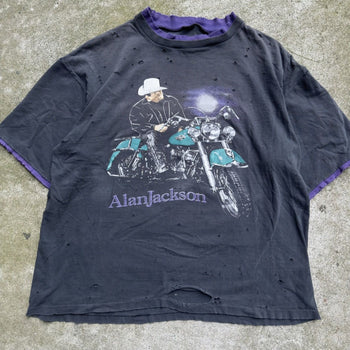 1990s ALAN JACKSON COUNTRY THRASHED DOUBLE FACED TEE