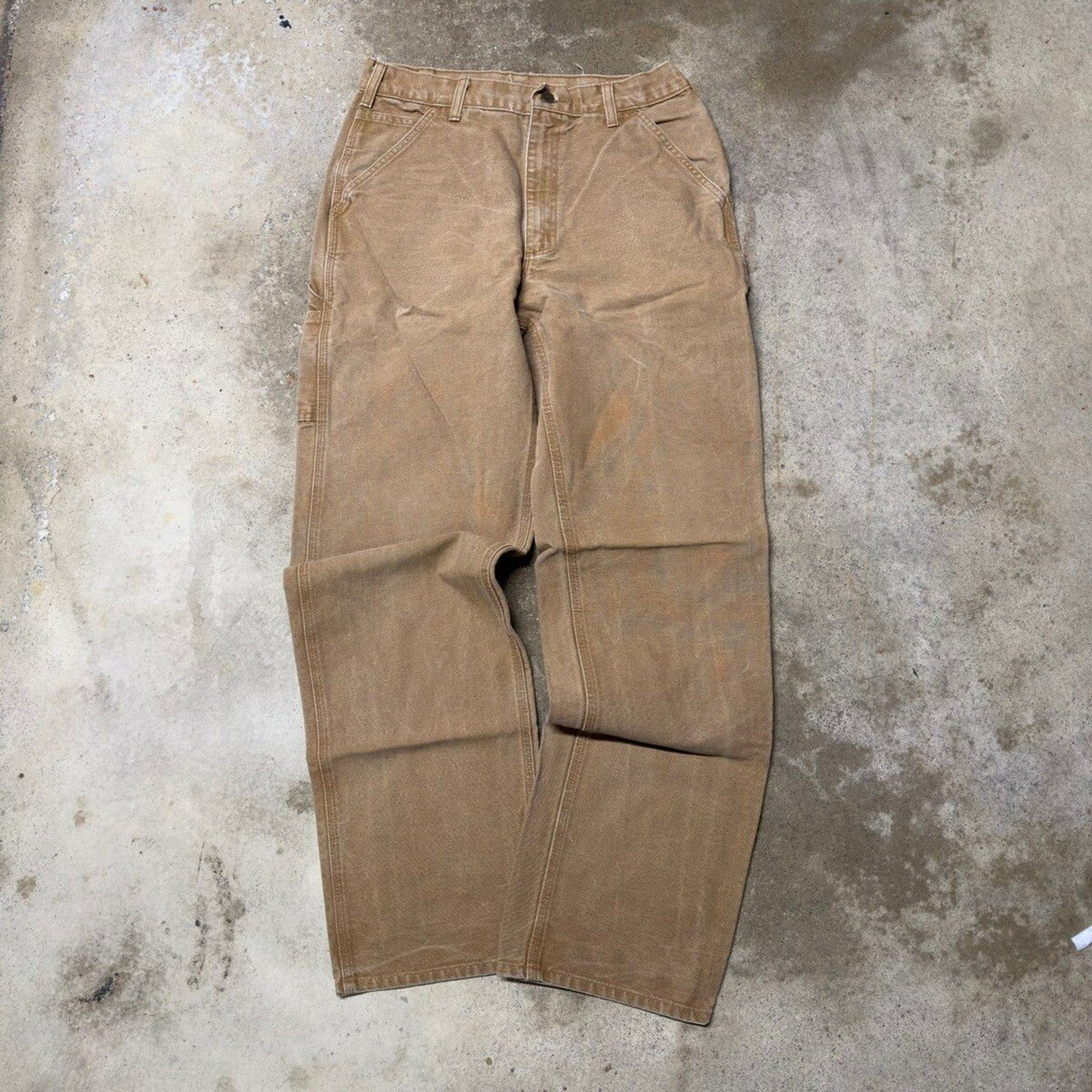 2000s CARHARTT BAGGY SAND DENIM CARPENTER PANTS