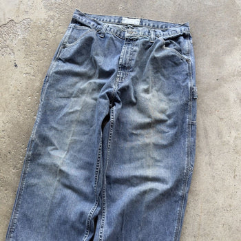 2000s AE SUPPLY FADED MUD WASH DENIM CARPENTER SKATER JEANS