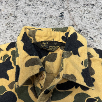 1980s Kmart Moleskin Duck Camo Heavy Cotton Shirt