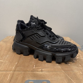 Prada Cloudbust Thunder Black Sequin Sneakers