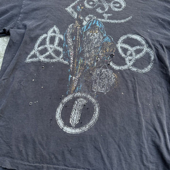 1980s LED ZEPPELIN ZOSO THRASHED DISTRESSED FADED TEE