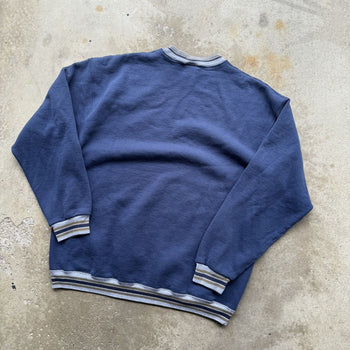 1990s WILSON ATHELTICS FADED BLUE LOGO CREWNECK