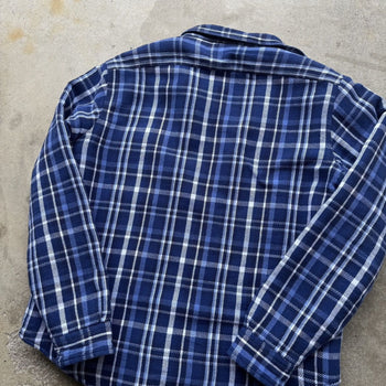 POLO RALPH LAUREN BLUE PLAID FLEECE LINED SHIRT JACKET