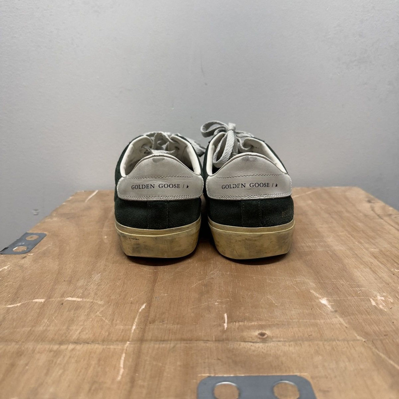 Golden Goose Soul Star Green Suede Sneakers