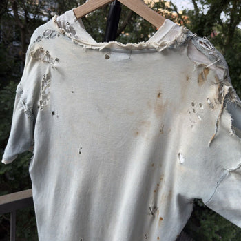 1940s Thrashed Faded Distressed Safety Pin Double Pocket Tee