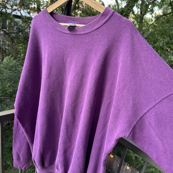 1990s Faded Purple Oversized Sweatshirt