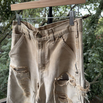 2000s Carhartt Thrashed Faded Distressed Double Knee Pants
