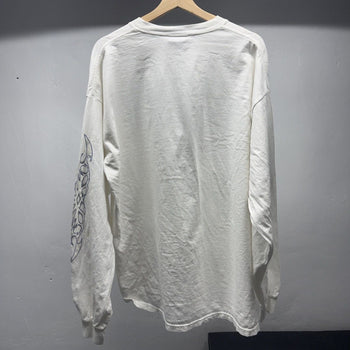 1990s Nassau Bahamas Skull Flame Longsleeve Tee Faded