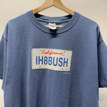 Vintage 2000s IH8Bush License Plate Tee
