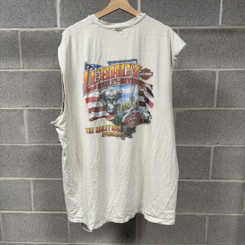 2000s Harley Davidson Thrashed Faded Distressed Tank