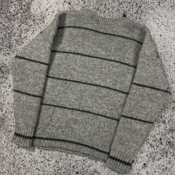 1980s LIGHT GREY WOOL KNIT SWEATER