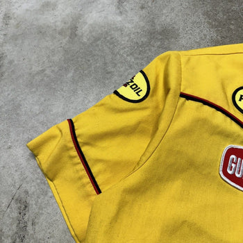 1950s 1960s PENNZOIL CHAPARRAL CHAIN STITCH BOWLING GARAGE SHIRT