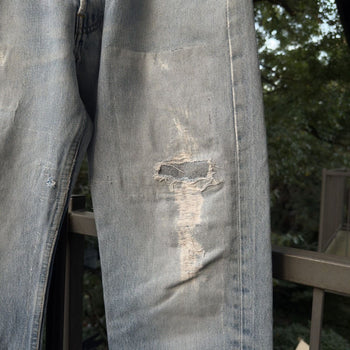 1990s Levi's 501xx Thrashed Repaired Cropped Jeans - Made in USA