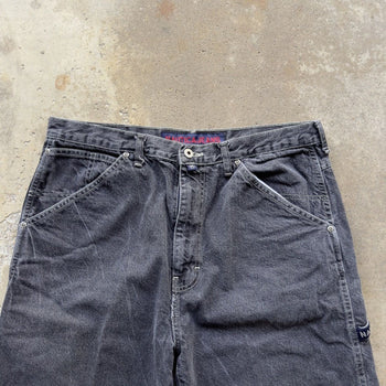 2000S NAUTICA BAGGY FADED BLACK DENIM JEAN SHORTS JORTS