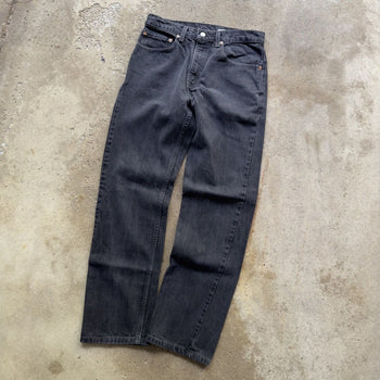 1990s LEVI'S 505 STRAIGHT FADED BLACK DENIM SKATER JEANS