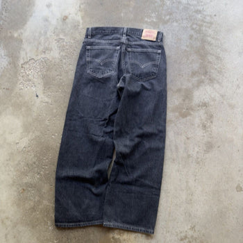 1990s LEVI'S 569 BLACK BAGGY DENIM SKATER JEANS