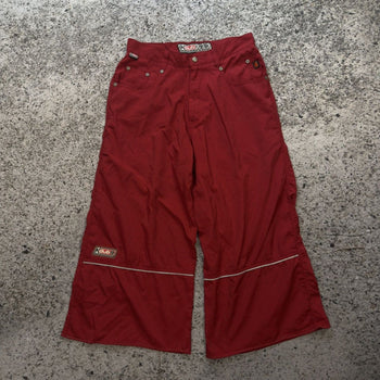 1990年代 Kikwear Kdub ナイロン レイブ バギー ワイドレッグ パンツ
