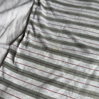 Vintage 1990s Striped Green Faded Distressed Tee