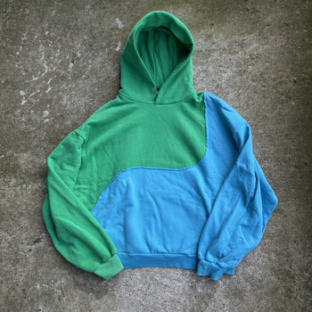 ERL SWIRL HOODIE GREEN BLUE