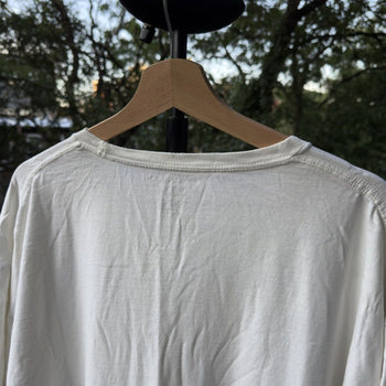 2000s Thrashed Faded Distressed Blank White Tee