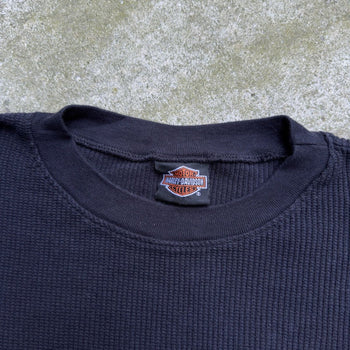 2000s HARLEY DAVIDSON FLAME LOGO THERMAL LONGSLEEVE