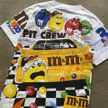 1990s NASCAR M&M'S ERNIE IRVAN ALL OVER PRINT TEE