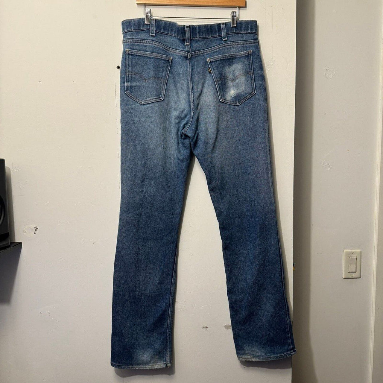 1990S THRASHED DISTRESSED FADED LEVI'S DENIM JEANS