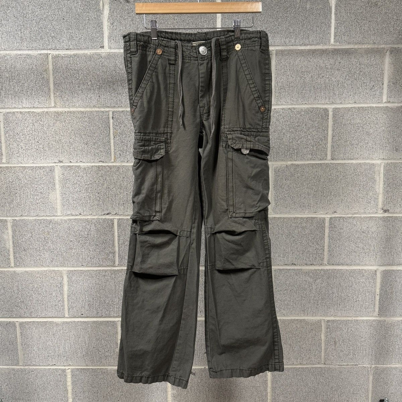2000s True Religion Green Cargo Pants