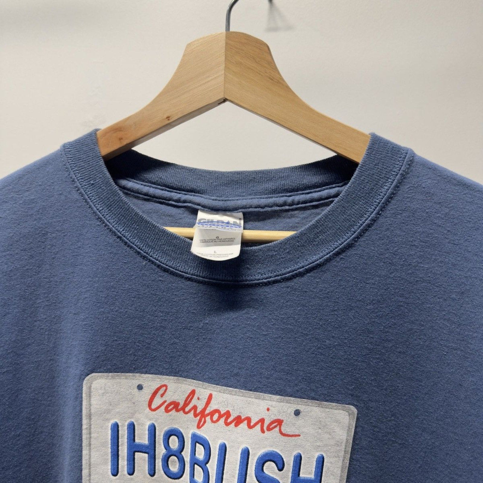 Vintage 2000s IH8Bush License Plate Tee