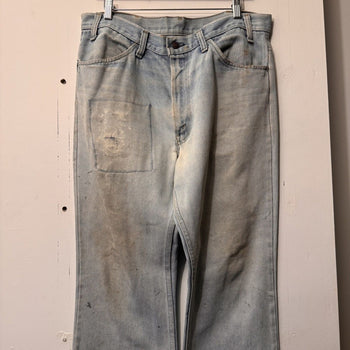 1970s LEVI'S 646 TALON DENIM JEANS THRASHED