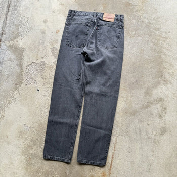 1990s LEVI'S 505 FADED BLACK DENIM JEANS MADE IN USA