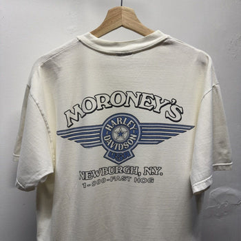 Vintage 1990s Harley Davidson Faded Feel The Heat Flame Tee