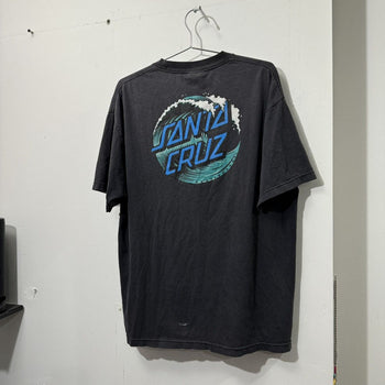 1990S FADED SANTA CRUZ NHS OG WAVE LOGO TEE