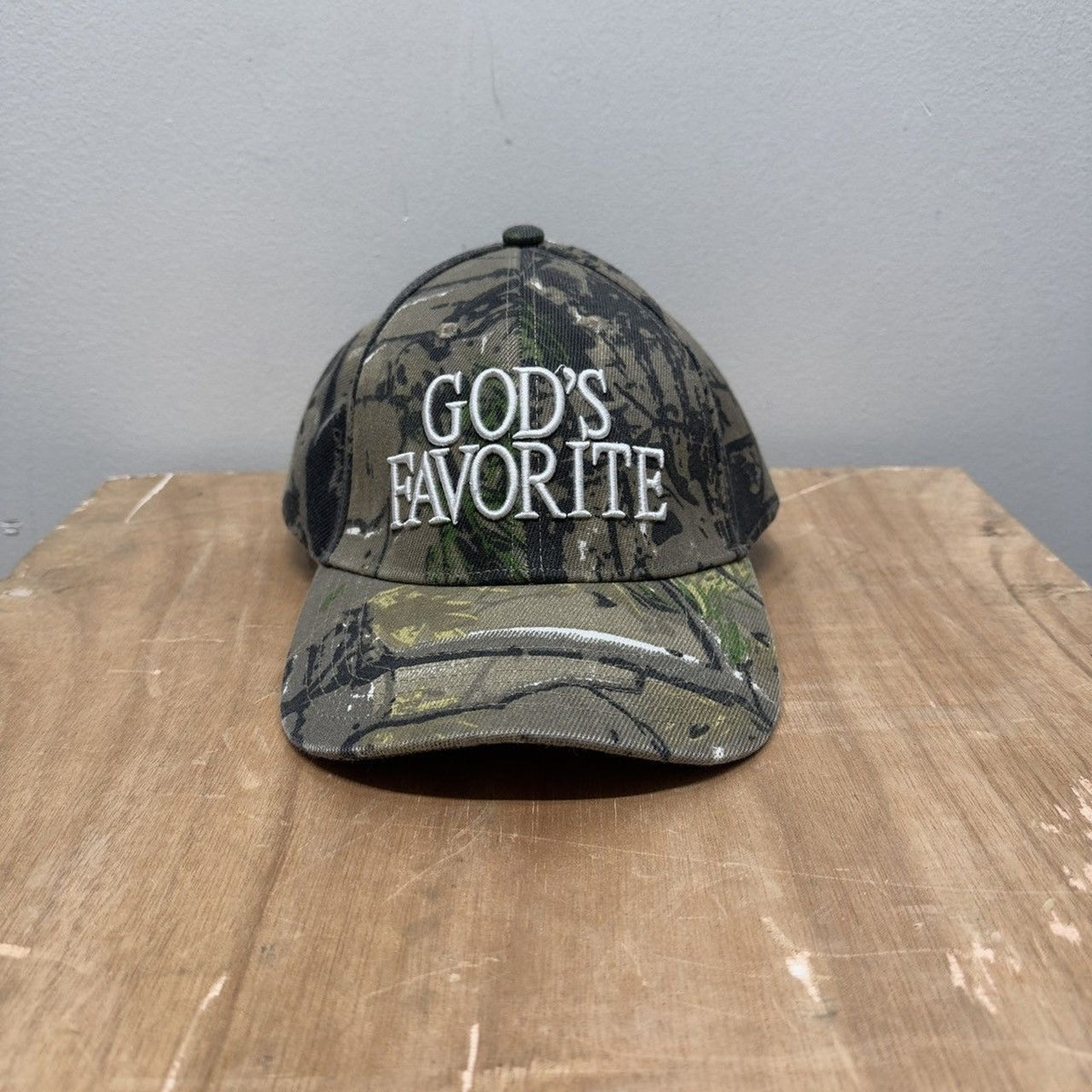 Praying God's Favorite Tree Camo Hat