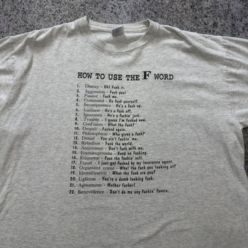 2000s How To Use The F Word Tee