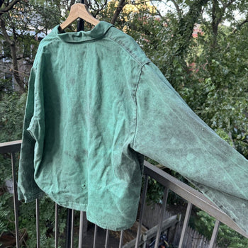 1990s Thrashed Faded Distressed Canvas Dirty Work Jacket