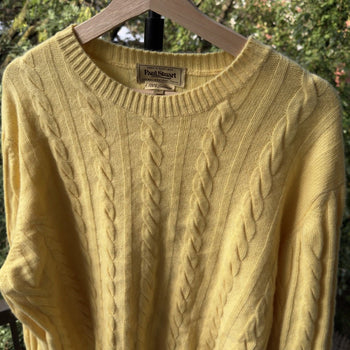 Paul Stuart Cashmere Cable Crewneck Sweater
